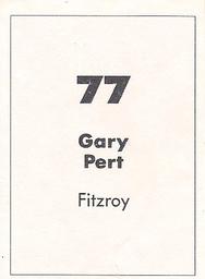 1990 Select AFL Stickers #77 Gary Pert Back